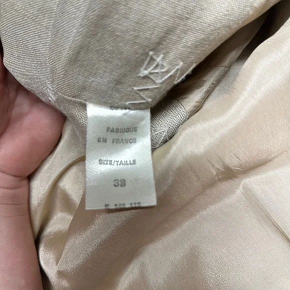 Vintage PATRICK KELLY Women’s 100% Linen Beige Jacket ~ Size 38 ~ MUSEUM WORTHY